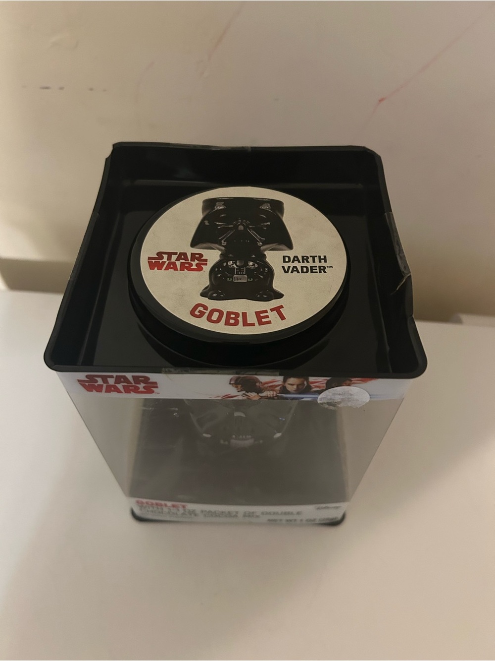 Star Wars Disney Darth Vader Ceramic Mug Goblet w/ Hot Chocolate Mix by Galerie - Picture 2 of 2
